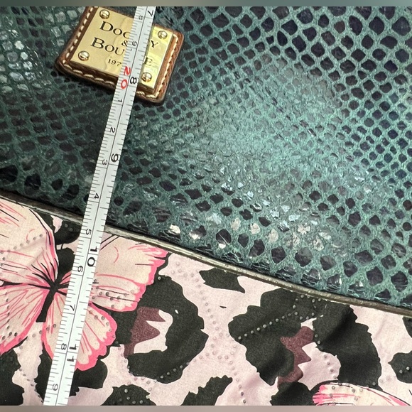 Dooney & Bourke Erica 90s Hobo Bag Snake Embossed Navy Blue Leather Suede Purse - Picture 9 of 11